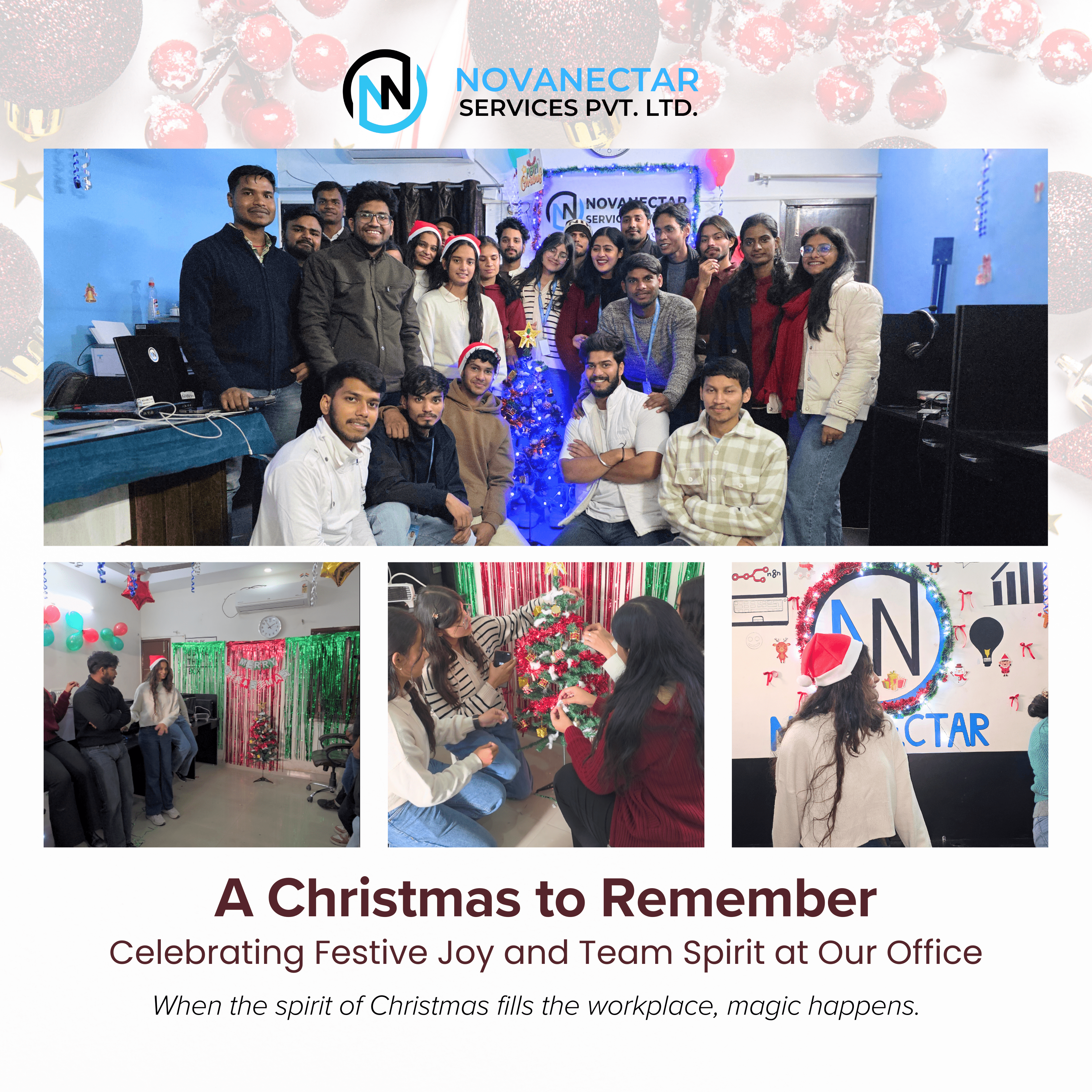 A Christmas to Remember: Celebrating Festive Joy and Team Spirit at Our Office