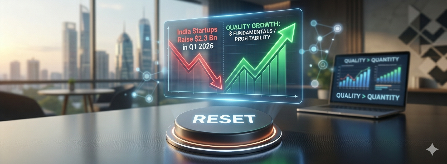 India Startups Raise $2.3 Bn in Q1 2026 But Funding Drops 26% YoY
