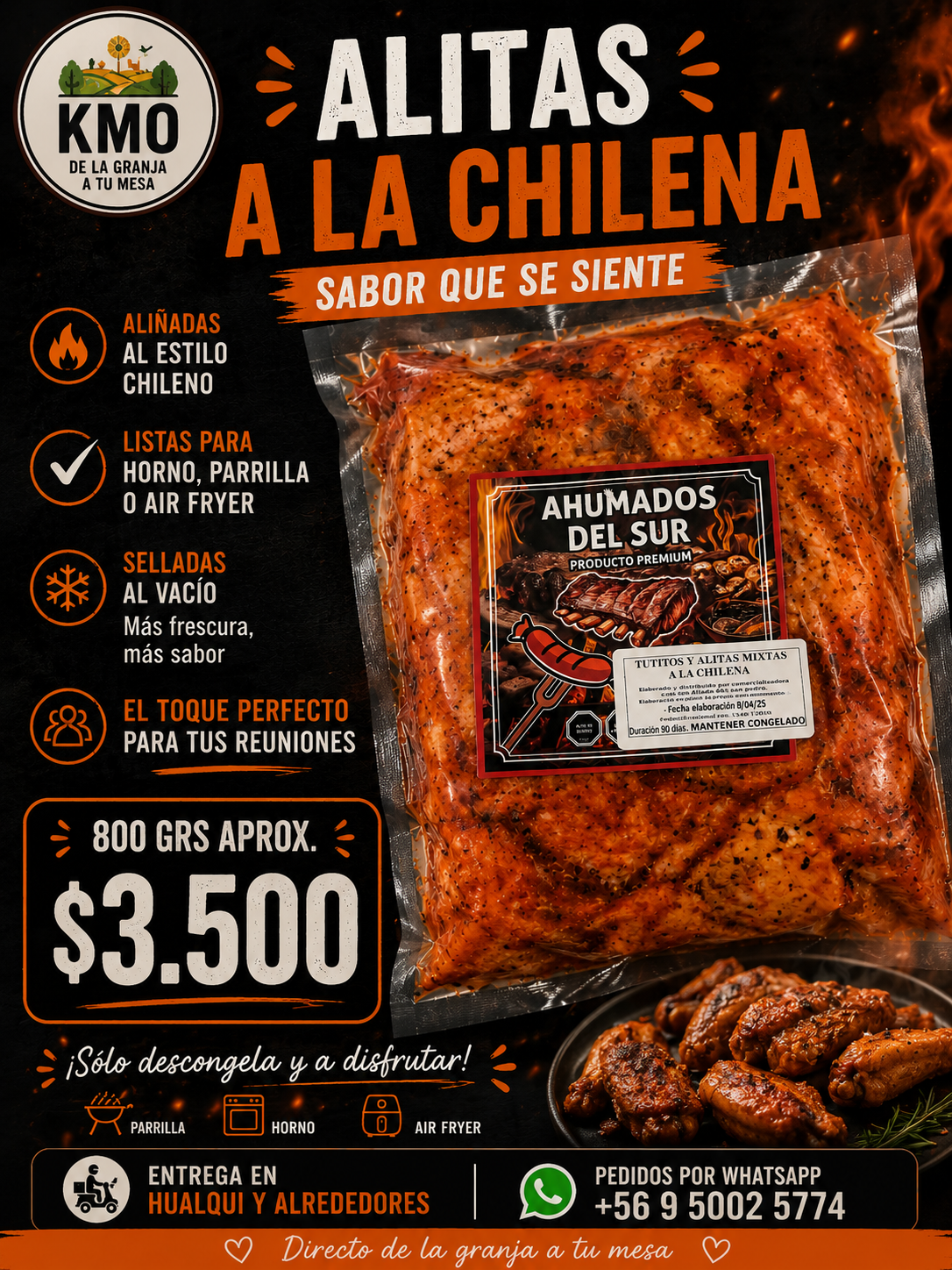 Alitas de pollo