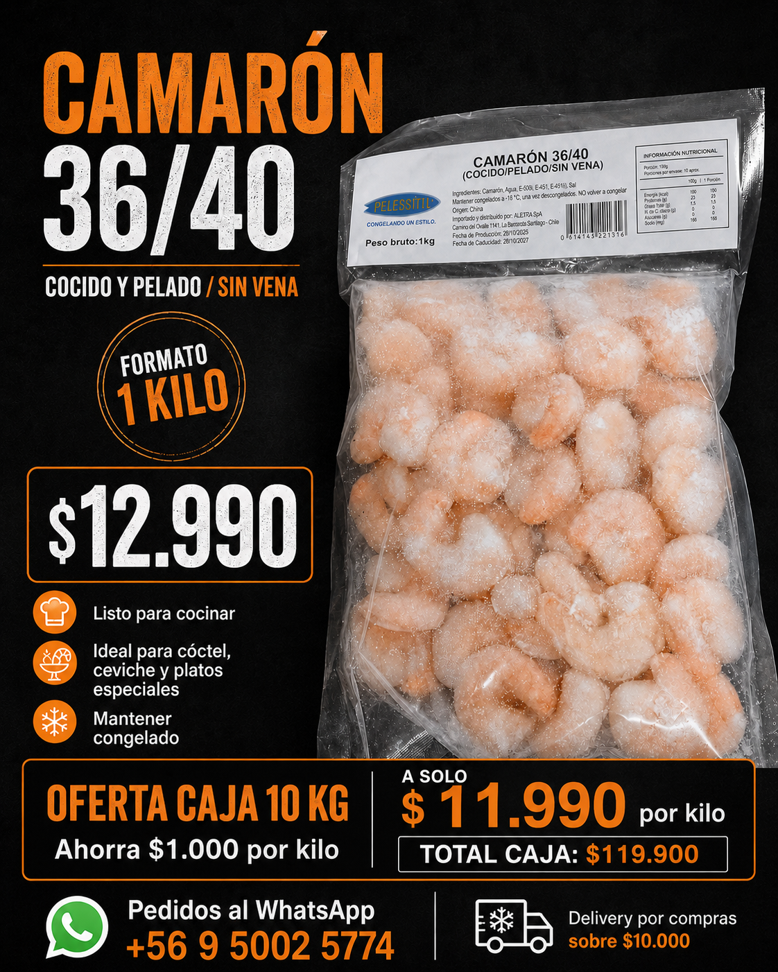 Camarones 36/40