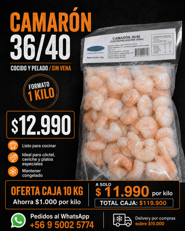 Camarones 36/40