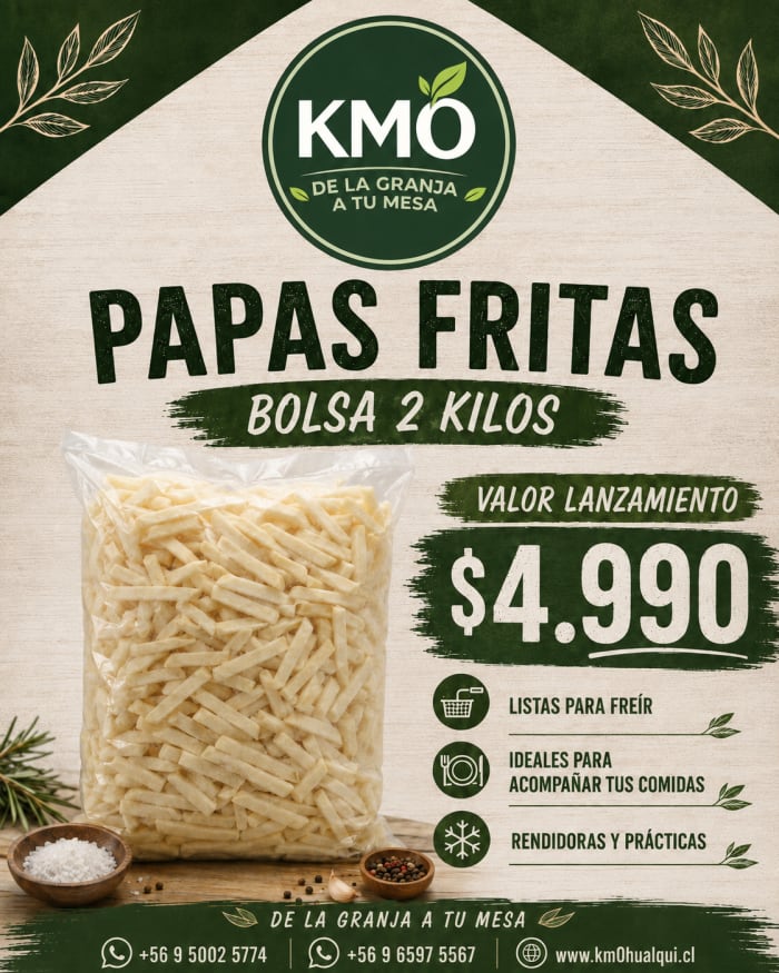 Papas fritas 2 kilos