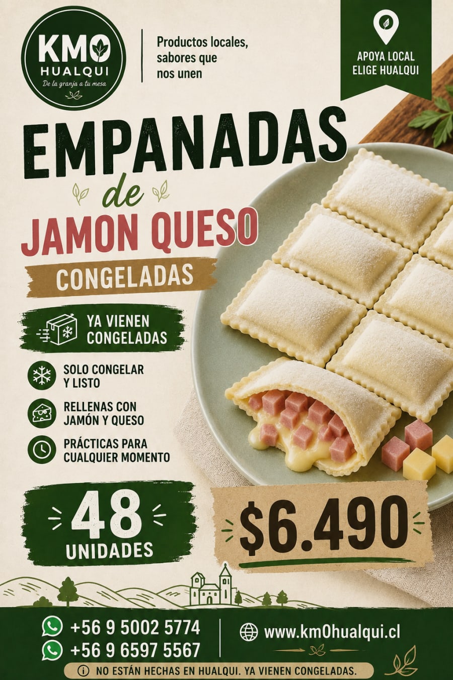 Empanadas de jamón y queso