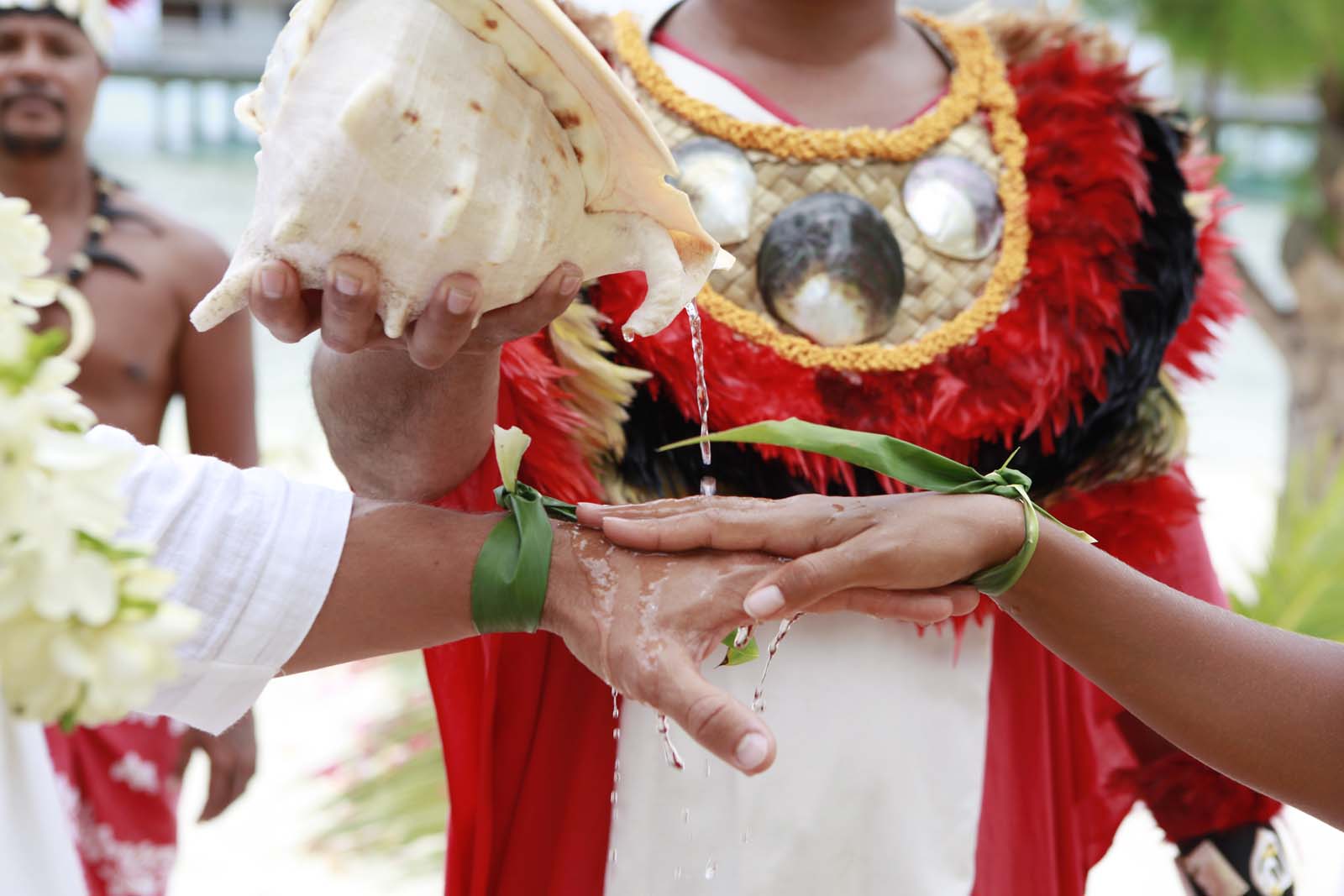 Tiki Village wedding ceremony