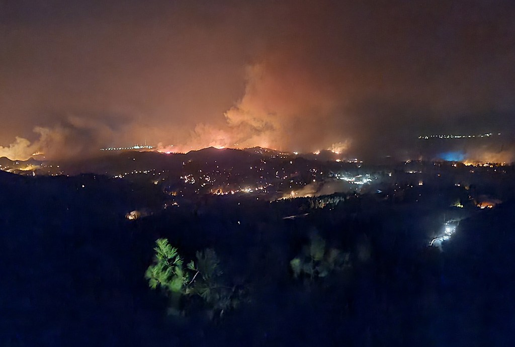 Fire on Rhodes island,  2021.