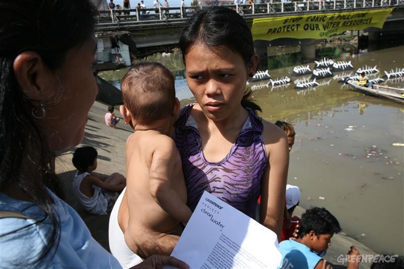 Toxic industrial wastewater has detrimental effects on freshwater bodies and people.