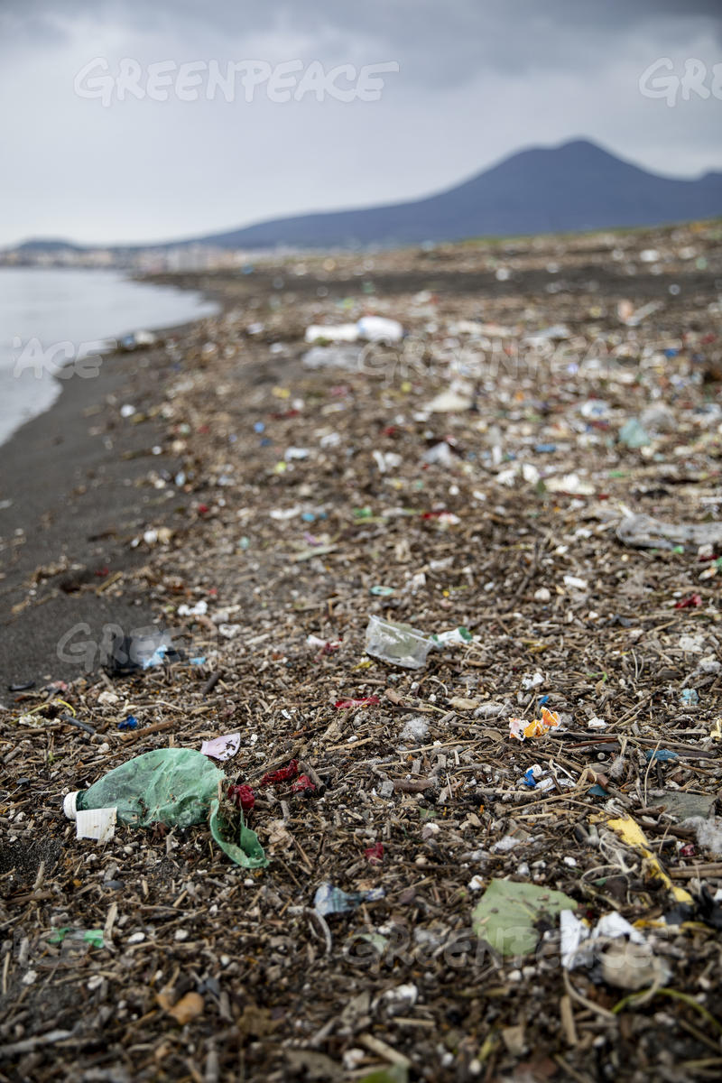 Plastic Waste at the Mouth of Sarno River, Italy