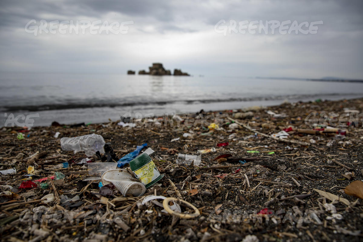 Plastic Waste at the Mouth of Sarno River, Italy