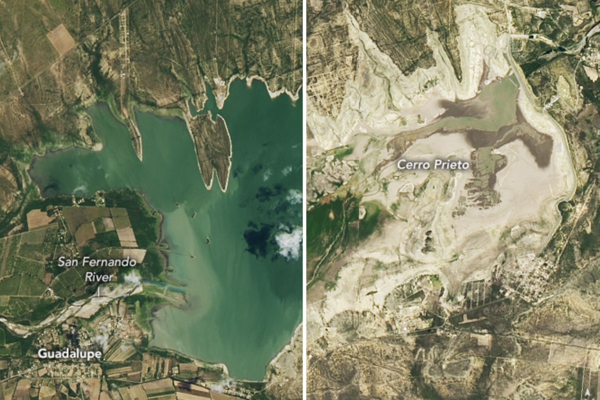 A water crisis in Monterrey. Before and After