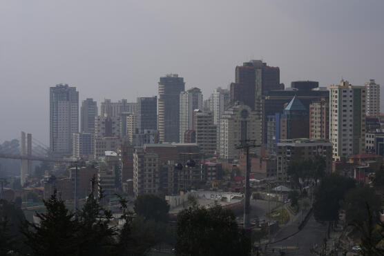 Haze and smoke from forest fires affect La Paz, Bolivia, Wednesday, Oct. 25, 2023.