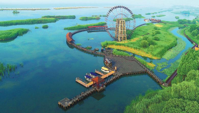 Taihu Lake in Wuzhong district is a popular tourism destination in Suzhou