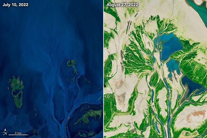Poyang Lake detail, July 10 – August 27, 2022.