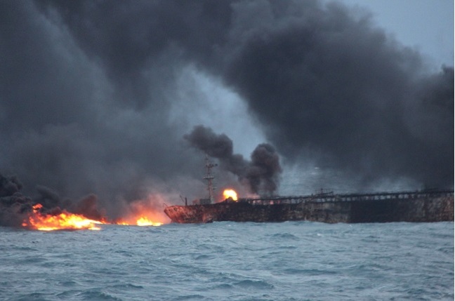 Sanchi oil tanker environmental disaster, East China Sea