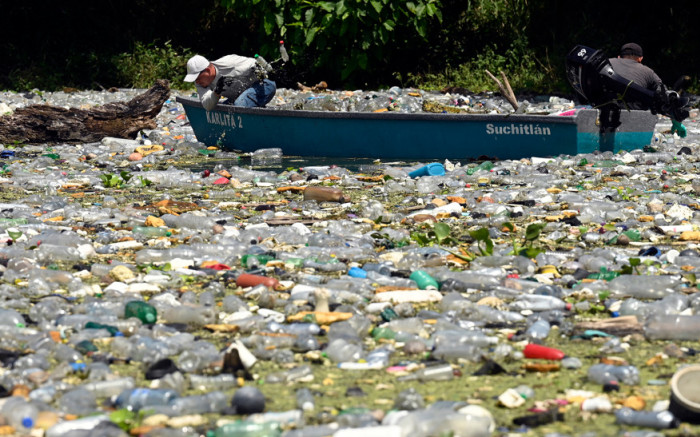 Plastic debris covers Central America's rivers, lakes and beaches