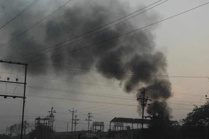 Of Huge amount of smoke spreads every day