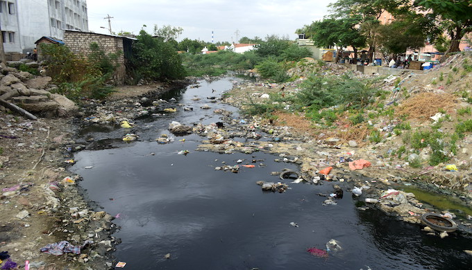 Dyeing units in Ashokpuran discharge their untreated effluents into local drains that ultimately flow into the Cauvery
