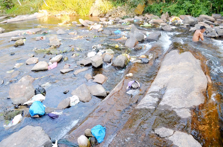Waste dumped in River Cauvery.