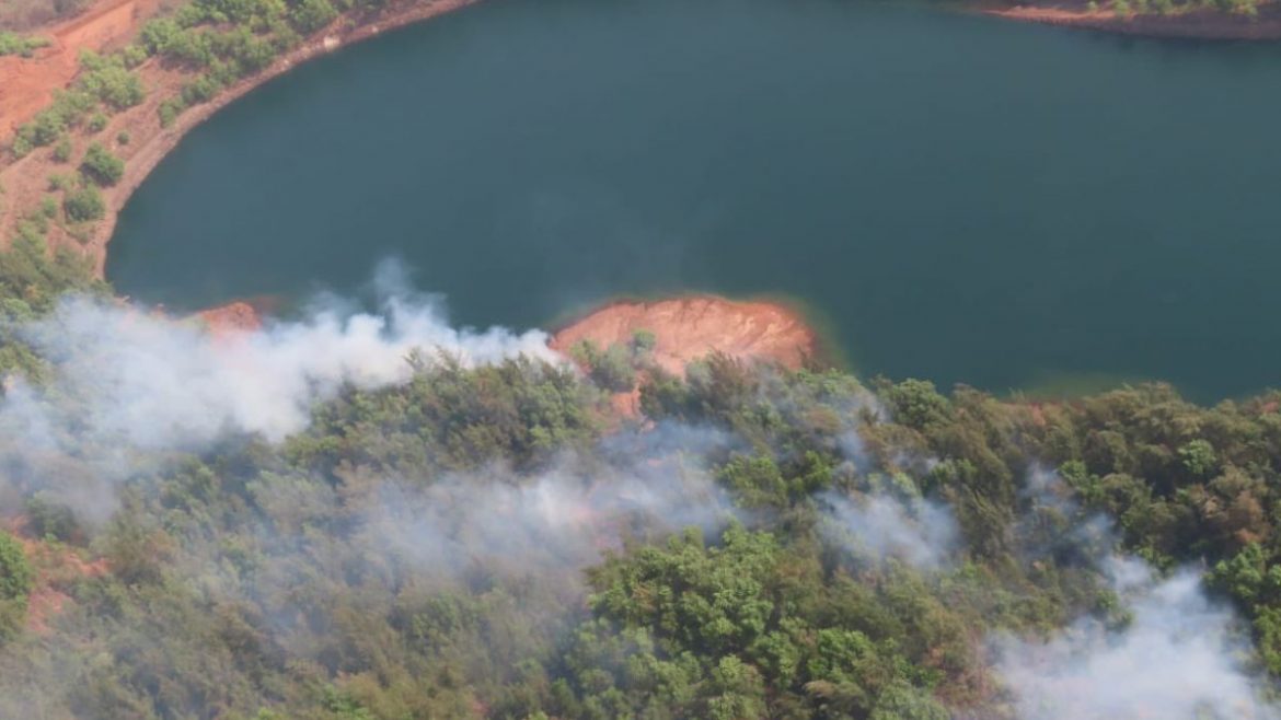 Worst forest fire in Goa 2023.