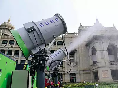 Two machines to spray disinfectants in public places and containment zones are gathering dust.