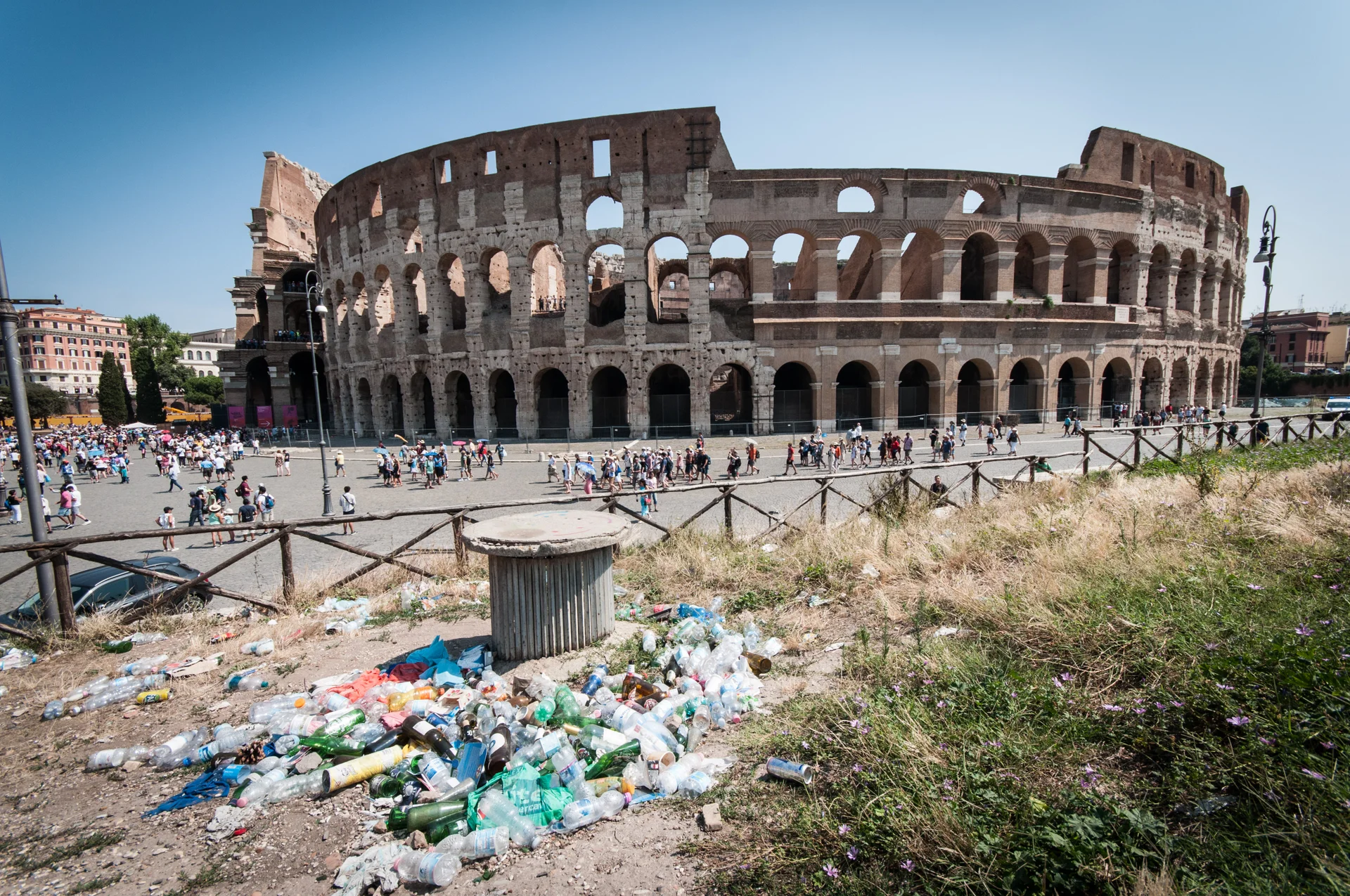 Rome is drowning in trash