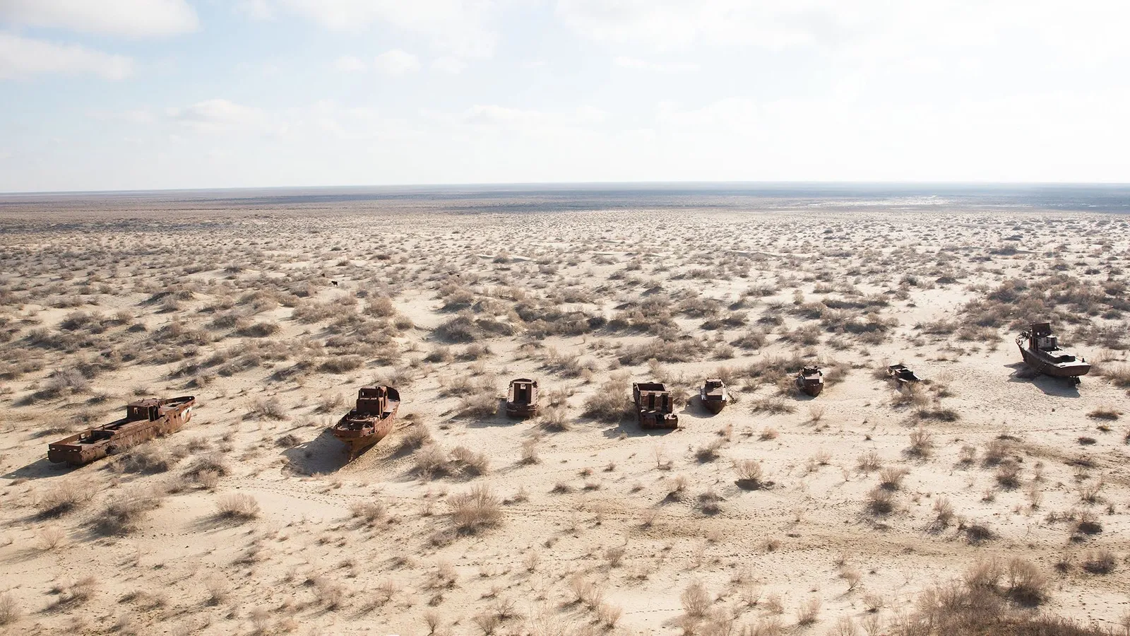 The Uzbek side of the Aral Sea has turned to desert