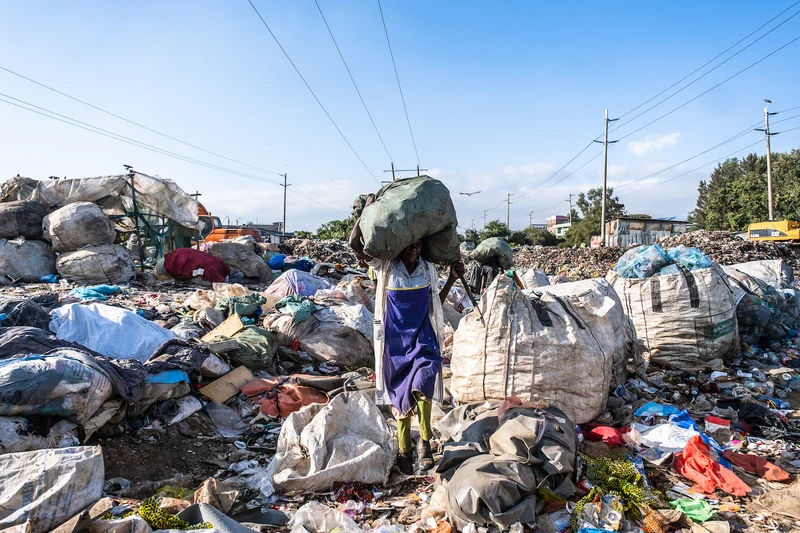 WASTE PICKERS SIFT THROUGH RUBBISH, HUNTING FOR PLASTIC, METAL, WOOD AND ANYTHING ELSE OF VALUE TO SELL TO RECYCLING FACILITIES.