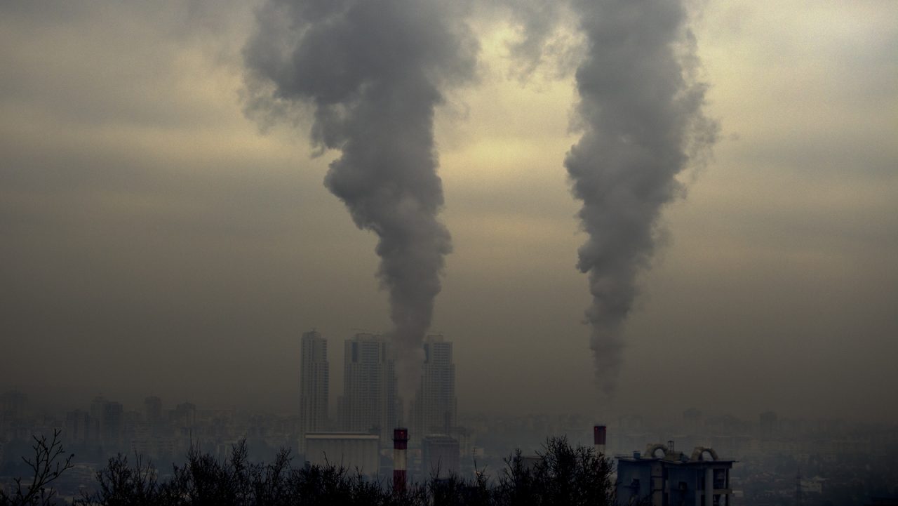 The capital of North Macedonia, Skopje, was shrouded in thick fog and smog.
