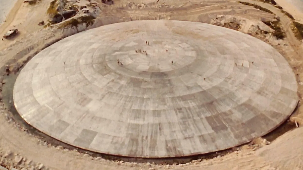 Aerial view of the Runit Dome