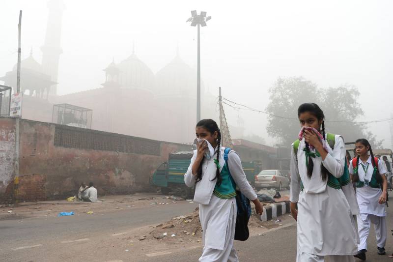 Air pollution in the port city of Karachi.