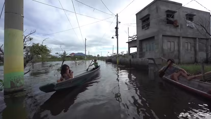 Manila in Philippines, the island's capital, is gradually sinking under the water