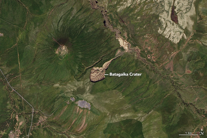 Batagai thermokarst crater