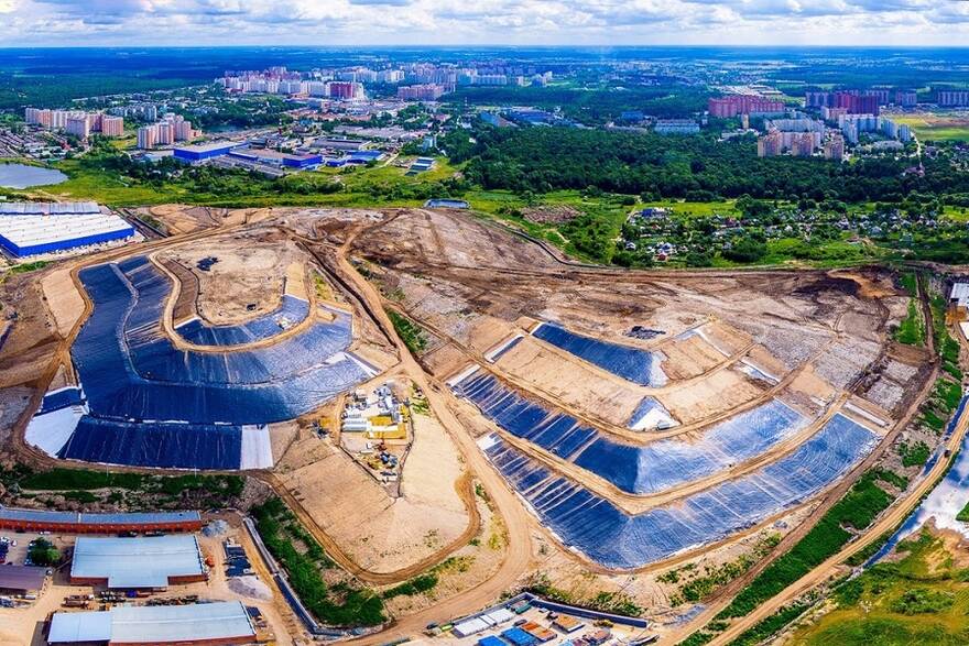 Landfill Kuchino in Balashikha, Russia