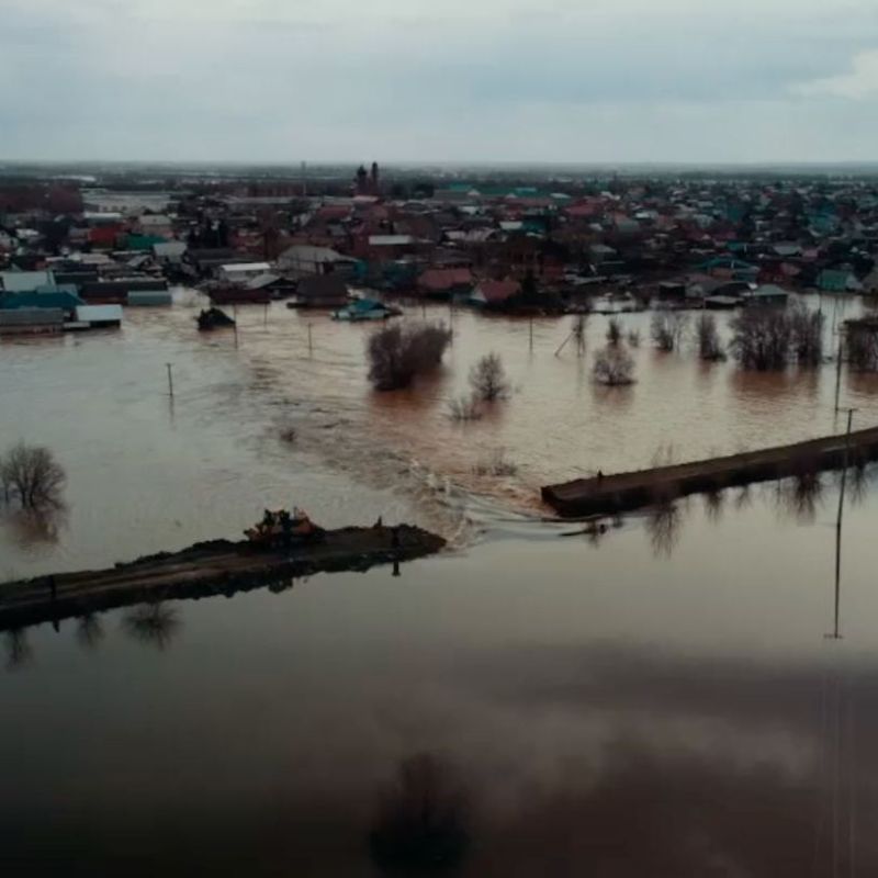 The dam broke in several places in Orsk
