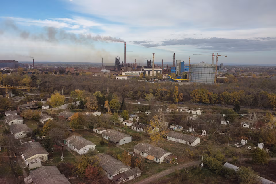Pollution from a Chinese-owned steel mill, in Serbia