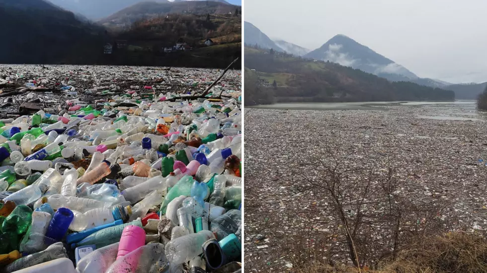 Plastic and other waste filled Serbia’s Potpeć Lake