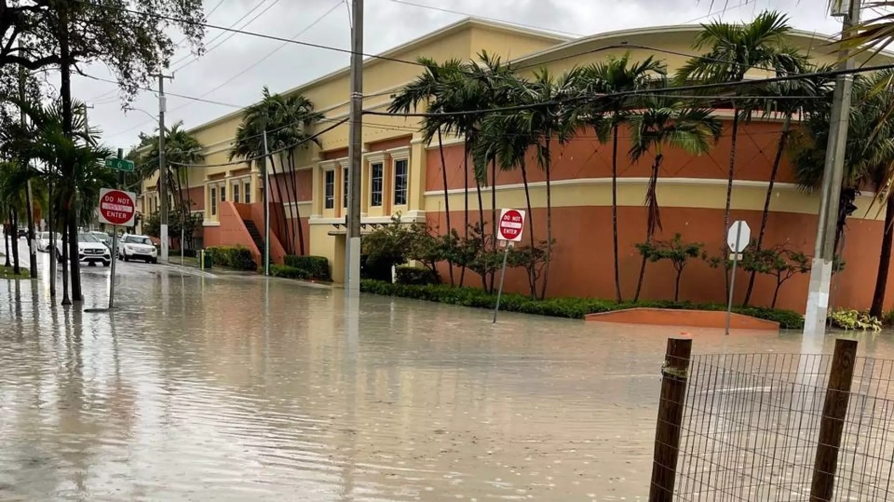 A portion of Southwest Seventh Street flooded in Miami’s Brickell neighborhood on Nov. 20, 2022.