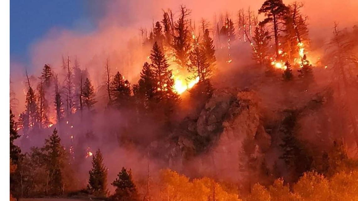 The Hayman fire in Colorado burned approximately 215 square miles in 2002.