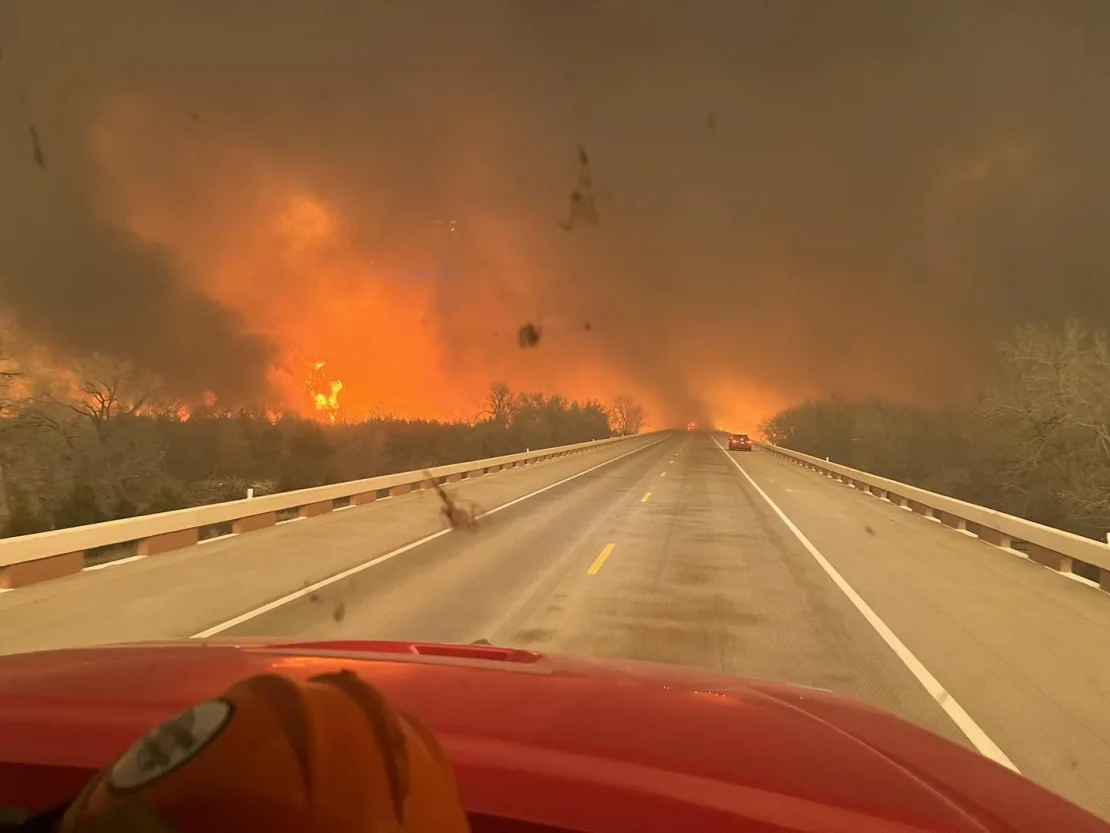 Wildfire in Texas, USA
