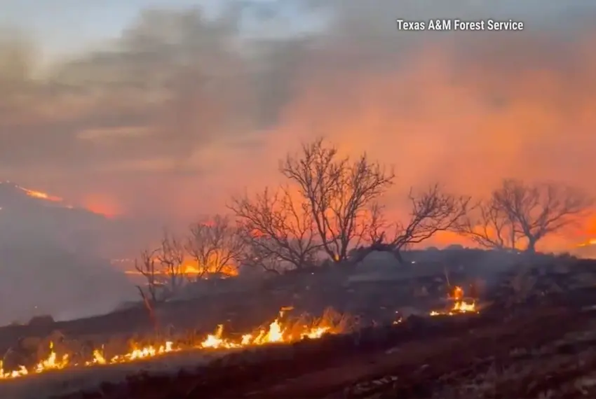 Wildfires have erupted in the Texas Panhandle