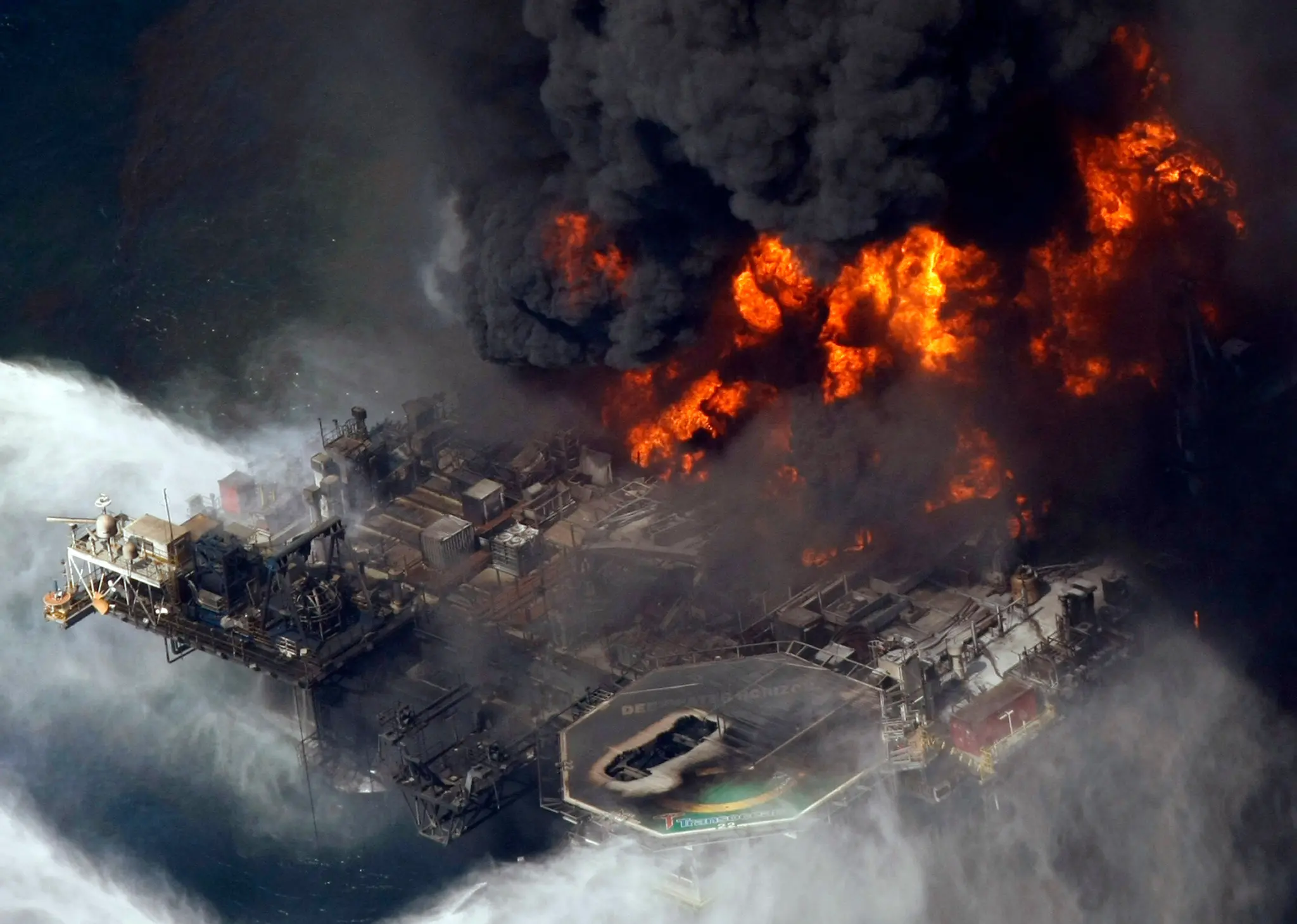 The Deepwater Horizon platform on April 21, 2010.