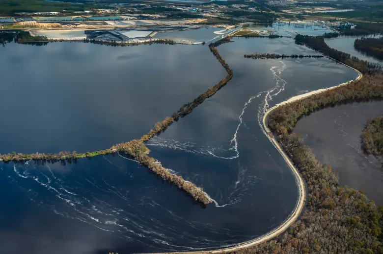 Coal ash spill at Duke Energy’s Sutton power plant outside Wilmington, North Carolina