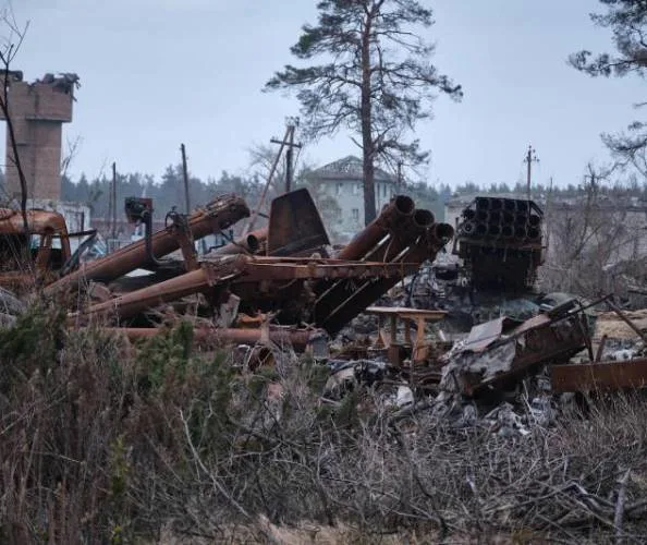 Destroyed part of Holy Mountains National Nature Park