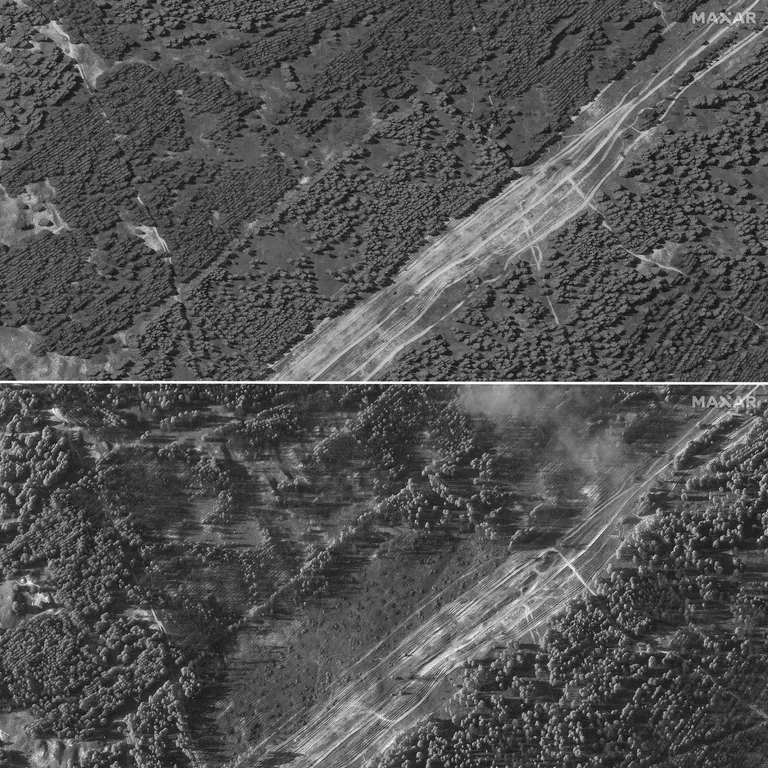Satellite images of the company Maxar Kherson region.