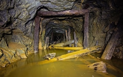 Flooded mines of Donbass
