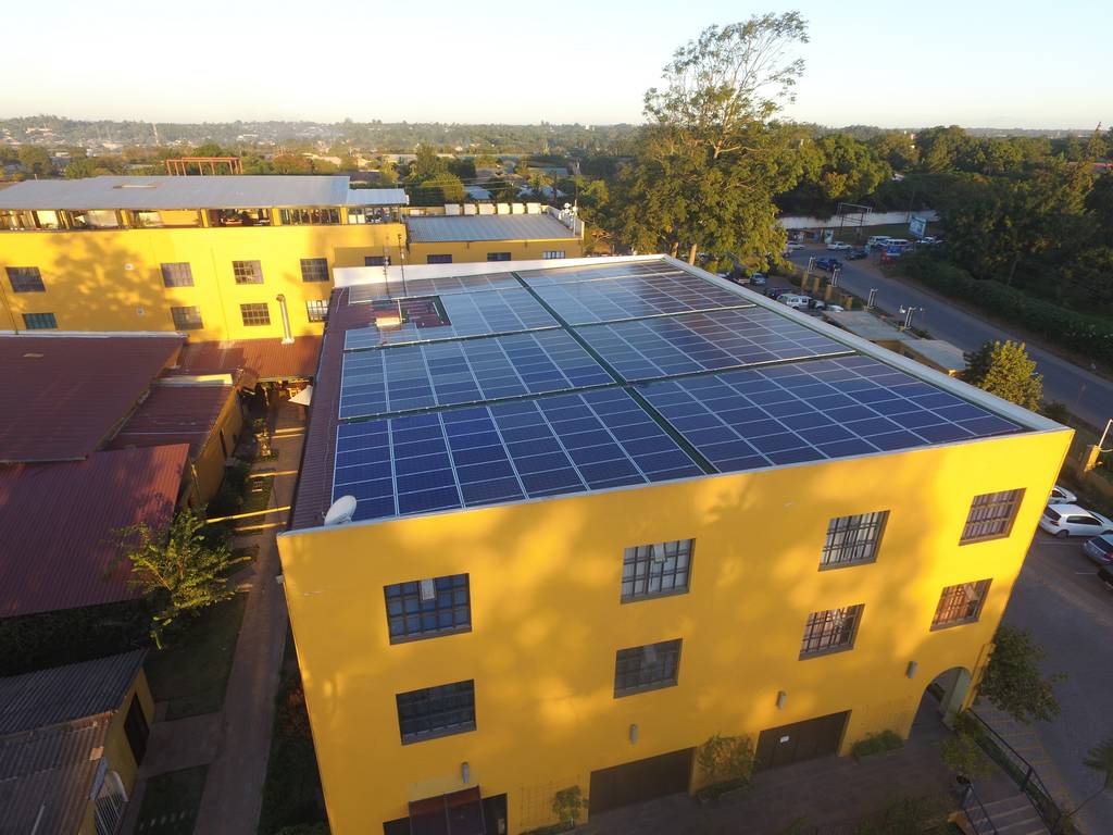 Solar energy on the roof.