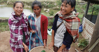 Khasi women during a planting day.