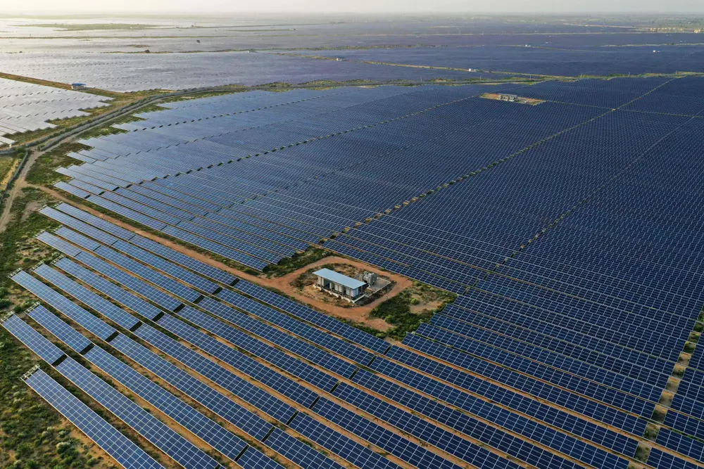 The largest solar farm in the world is in Bhadla, in the northern Indian state of Rajasthan