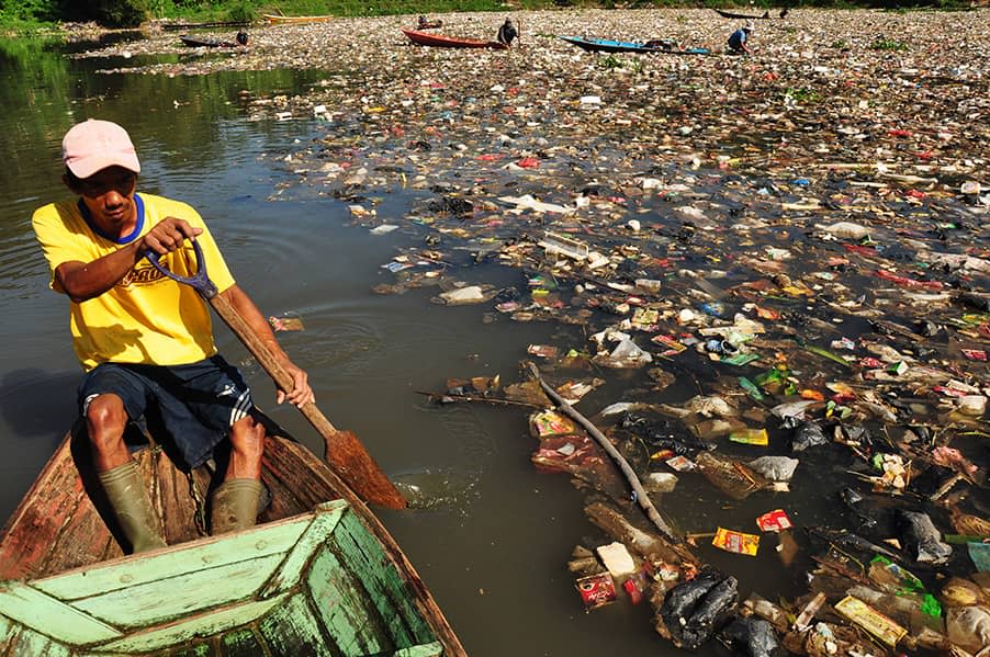 Canoe on Citarum River