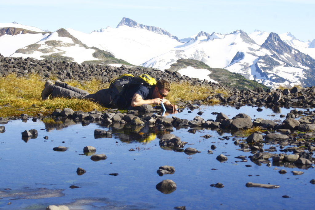   A millitary officer uses the LifeStraw