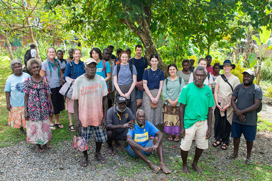 HASS students with Babatana tribal elders